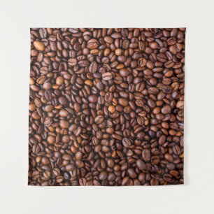 Coffee beans food texture pattern tapestry