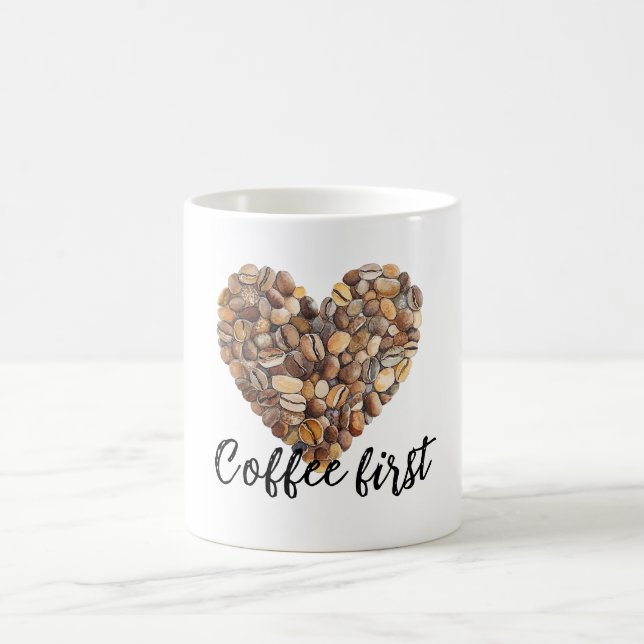 Coffee Beans Heart Mug (Center)