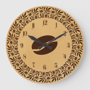 Coffee Beans Large Clock