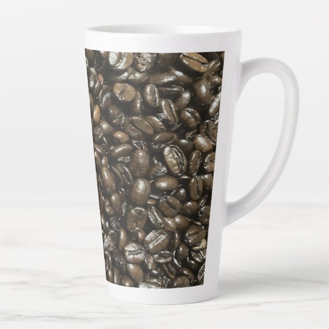 Coffee Beans Latte Mug (Right)