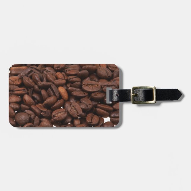 Coffee Beans Luggage Tag (Front Horizontal)