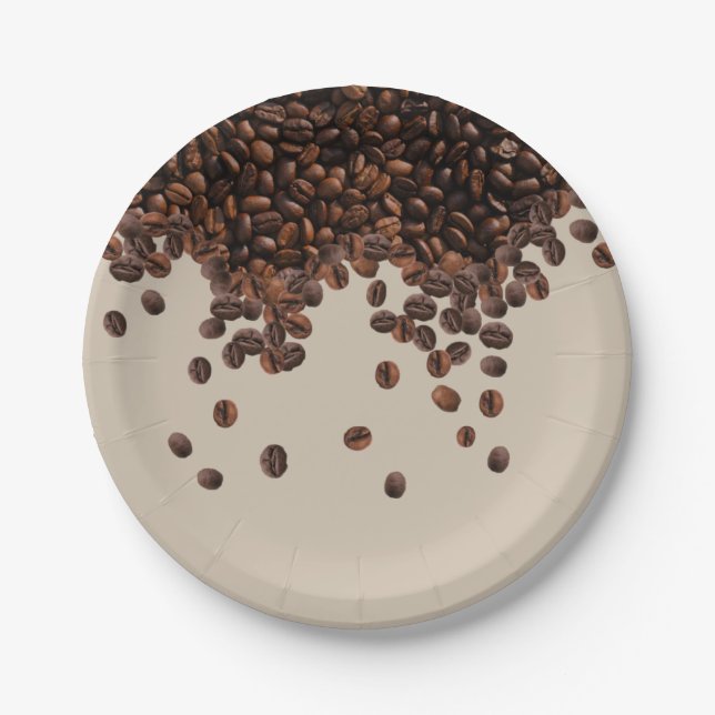 Coffee Beans Paper Plate (Front)