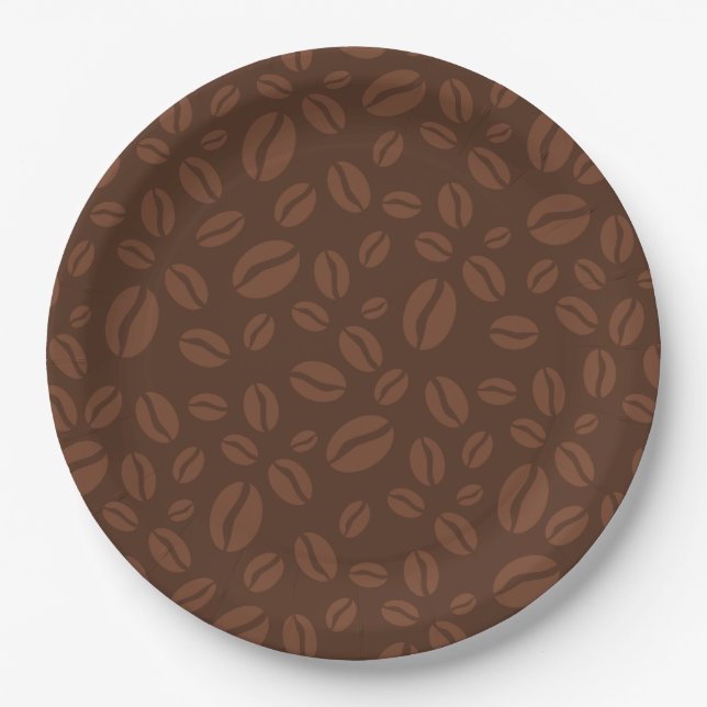 Coffee Beans Paper Plates (Front)