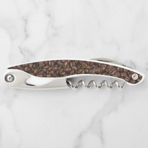 Coffee Beans Pattern Corkscrew