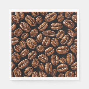 Coffee beans pattern napkin