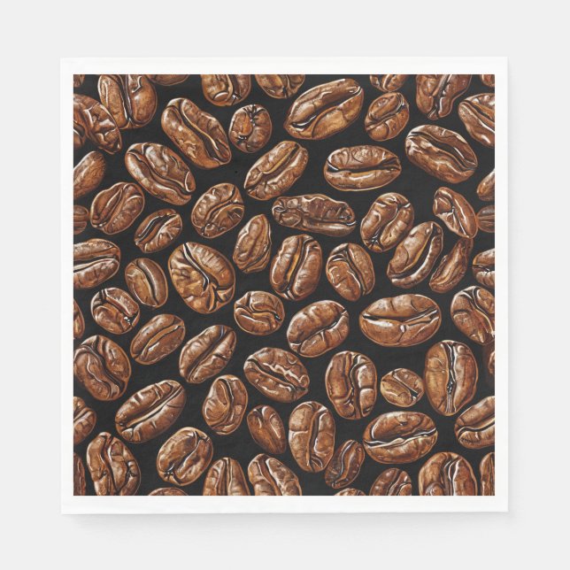Coffee beans pattern napkin (Front)