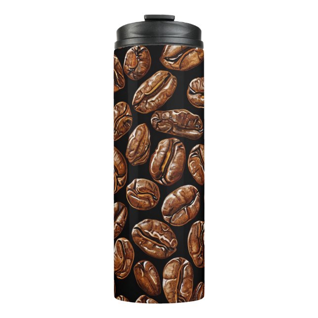 Coffee beans pattern thermal tumbler (Front)
