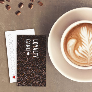 Coffee Beans Photo Coffee Shop Loyalty Card