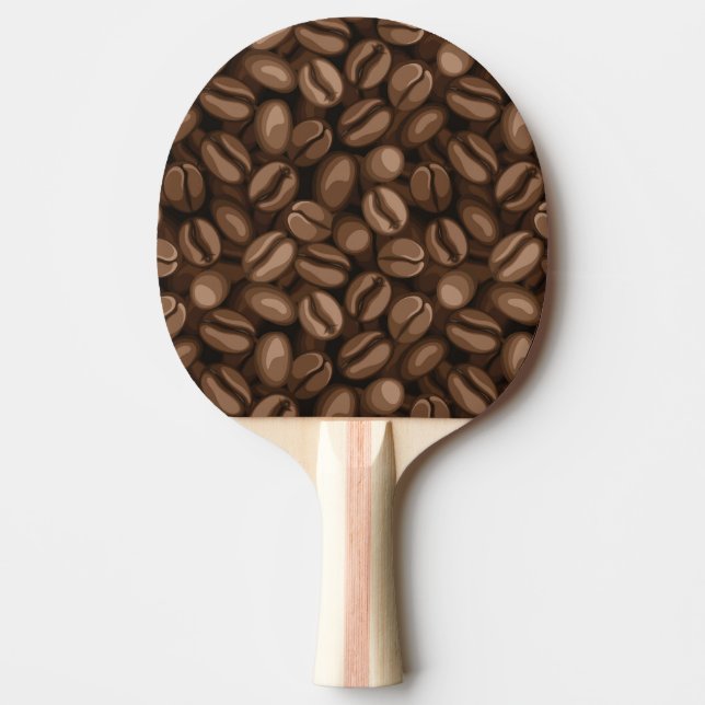 Coffee beans ping pong paddle (Front)