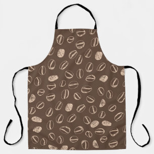 Coffee beans restaurant hand drawn cartoon doodle  apron