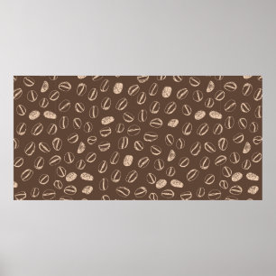Coffee beans restaurant hand drawn cartoon doodle  poster