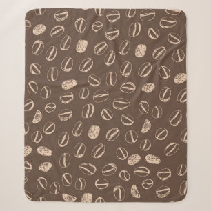 Coffee beans restaurant hand drawn cartoon doodle sherpa blanket