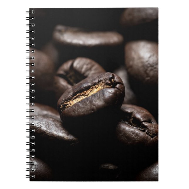 Coffee beans roasted food coffee notebook (Front)