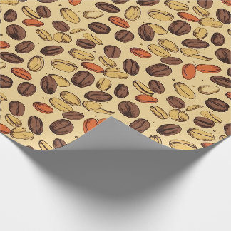 Coffee Beans Rustic Vintage Pattern No5 Wrapping Paper