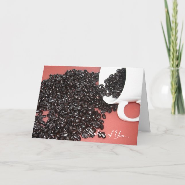 Coffee Beans - Thinking of You Card (Front)