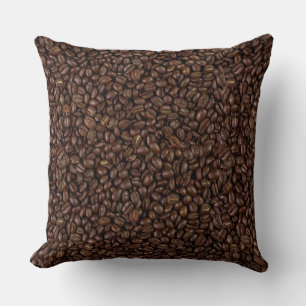 Coffee Beans Throw Pillow