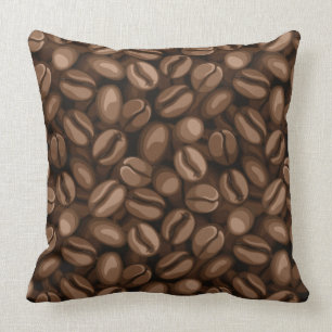 Coffee beans throw pillow
