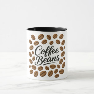 Coffee Beans Typography Illustration Mug