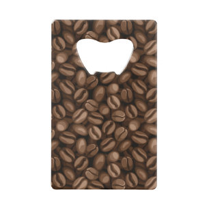 Coffee beans wallet bottle opener