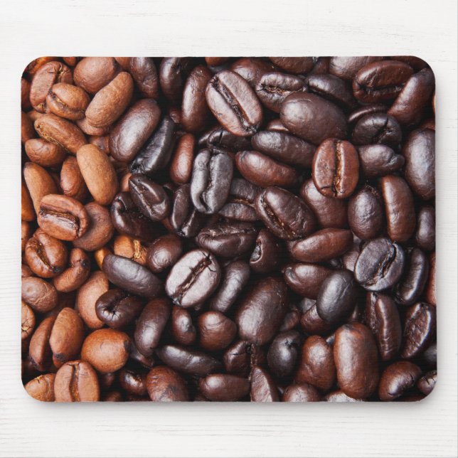 Coffee Beans - whole light and dark roasted Mouse Pad (Front)