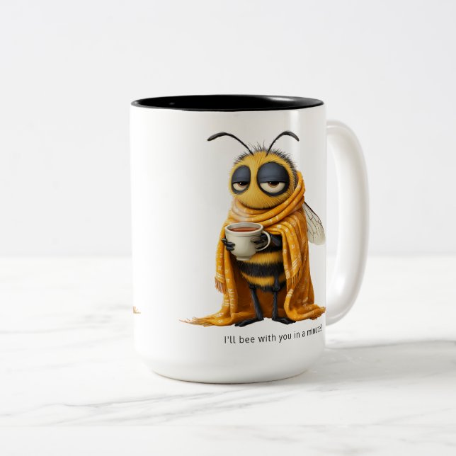 Coffee Bee Two-Tone Coffee Mug (Front Right)