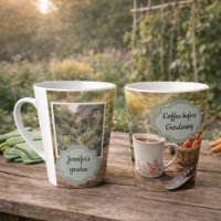 Coffee before gardening morning garden photo