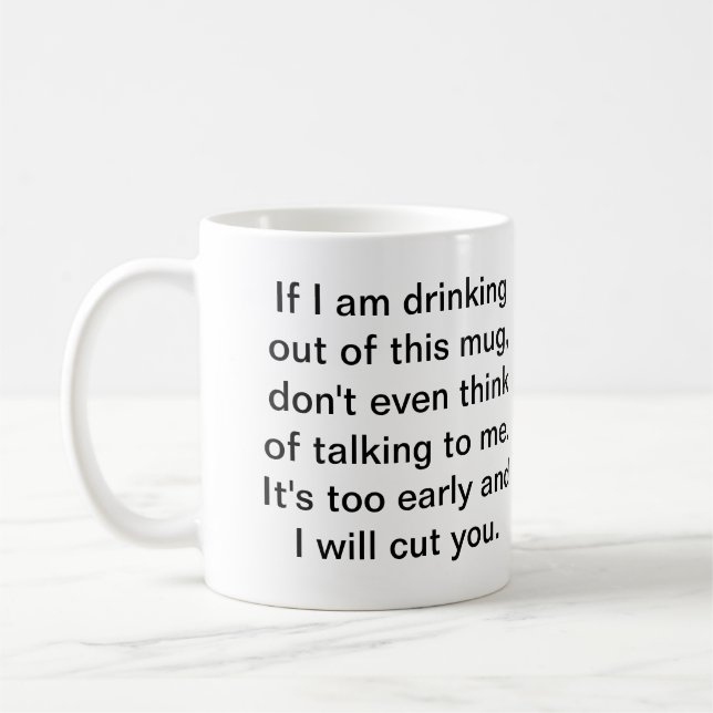 Coffee Before Safe Conversation Coffee Mug (Left)