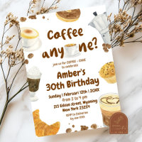 Coffee Birthday Party Illustration
