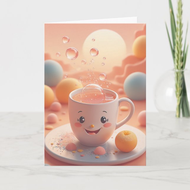 Coffee Birthday Wishes Card (Front)
