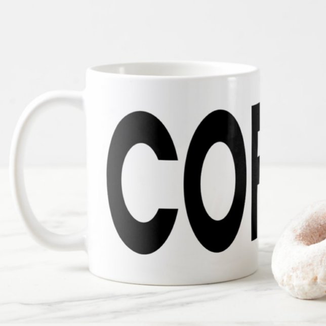 COFFEE Black Typography   Mug (Creator Uploaded)
