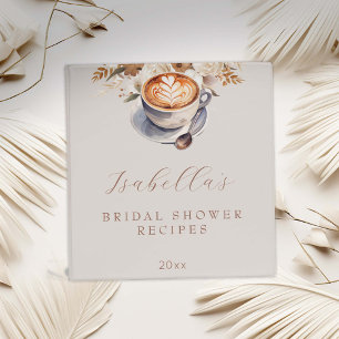 Coffee Boho Floral Bridal Shower Recipe  Binder
