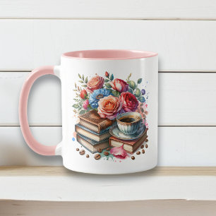 Coffee, Books and Flowers Mug