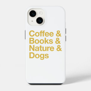 Coffee & Books & Nature & Dogs Phone Case (Yellow)