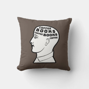 Coffee & Books Throw Pillow