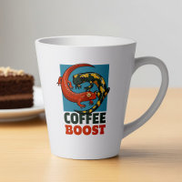 Coffee Boost Cute Red & Fire Salamanders Cartoon