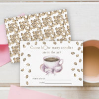 Coffee Bow Girl Baby shower Guess how many candies