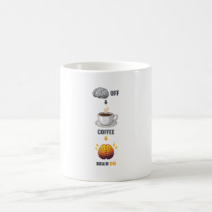Coffee Brain ON Mug – Funny Coffee Lover Mug   Mor