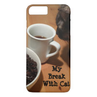 Coffee Break (cat) iPhone/iPad Case by RoseWrites