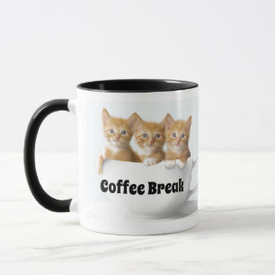 Coffee Break Coffee Mug-Three Kittens Mug