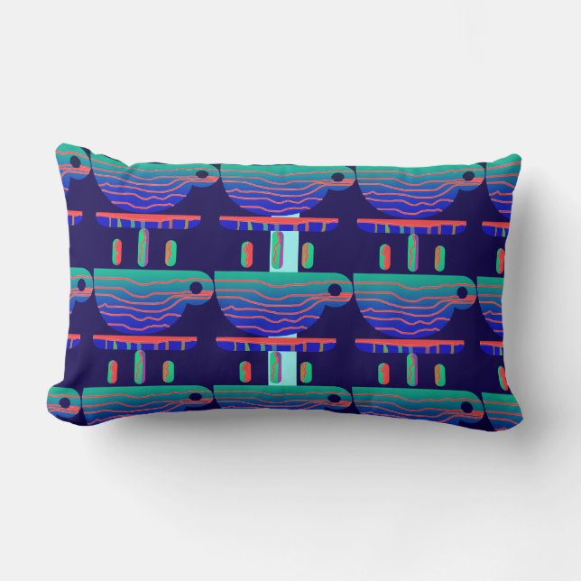 Coffee Break Fun  Lumbar Pillow (Front)