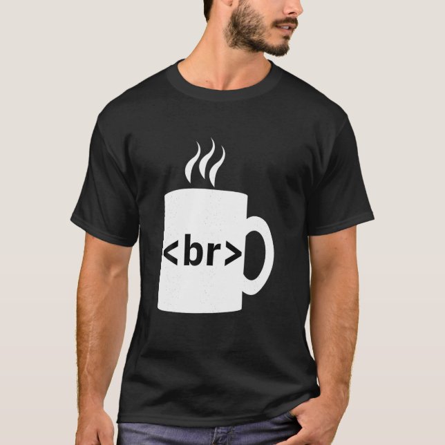 Coffee Break JavaScript Computer Science Programme T-Shirt (Front)