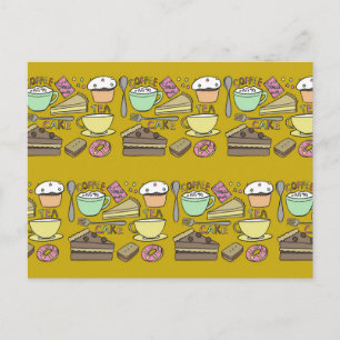 Coffee Break Ochre Postcard