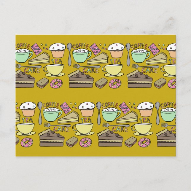 Coffee Break Ochre  Postcard (Front)