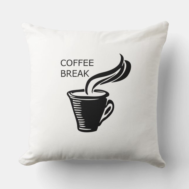 Coffee Break Throw Pillow (Front)