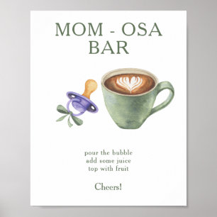 Coffee brewing baby shower Momosa bar Poster