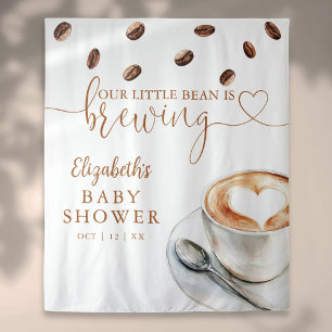 Coffee Brewing Baby Shower Photo Backdrop Tapestry