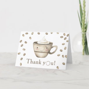 Coffee brewing Baby shower Thank you  Card