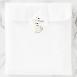 Coffee Bridal Shower Classic Round Sticker