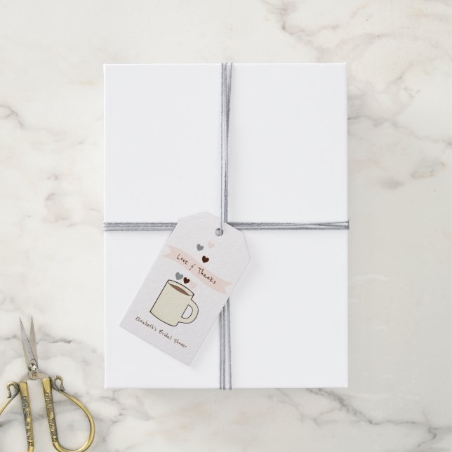Coffee Bridal Shower Gift Tags (With Twine)