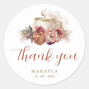Coffee Bridal Shower  Love Is Brewing Boho Sticker